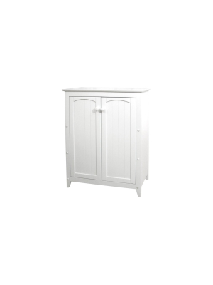 Wood 2 Door Storage Cabinet In White-pemberly Row