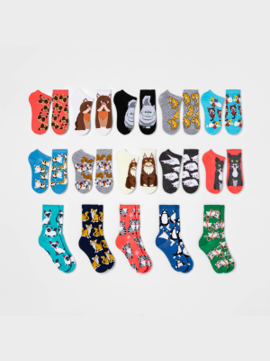 Women's Cat Lovers 15 Days Of Socks Advent Calendar - Assorted Colors 4-10