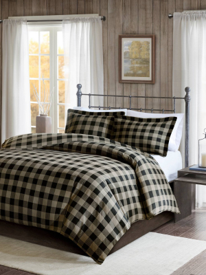 Flannel Check Print Cotton 3pc Duvet Set - Woolrich