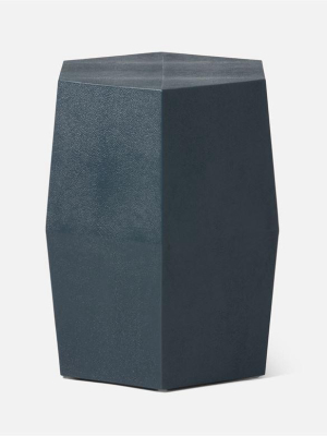 Daryl Stool Navy Faux Shagreen