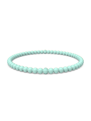 Beaded Stackable Silicone Bracelet - Turquoise
