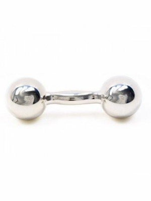 Heirloom Silver Barbell Rattle