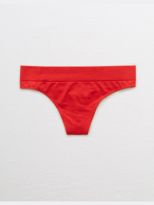 Aerie Ribbed Seamless Thong Underwear