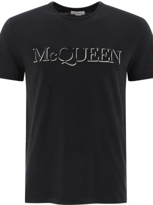 Alexander Mcqueen Logo Embroidered T-shirt