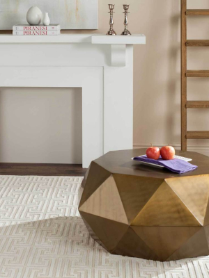 Aspen Faceted Coffee Table Brass