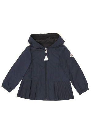 Moncler Enfant Logo Patch Pleated Jacket