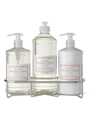 Williams Sonoma Sunny Orange Citrus Hand Soap & Lotion, Classic 4-piece Set