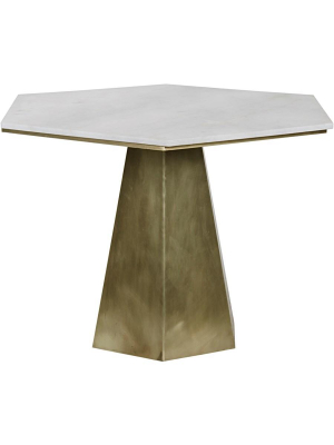 Noir Demetria Table - Antique Brass