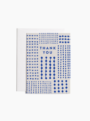 Blue Pattern Thank You Card
