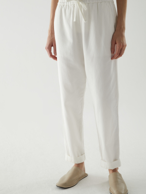 Relaxed Cotton-linen Pants