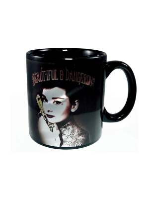 Just Funky Audrey Hepburn Beautiful And Dangerous 20oz Ceramic Coffee Mug