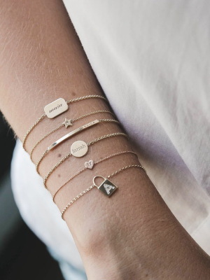 14k Thin Customizable Id Bracelet