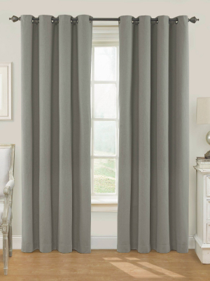 Nadya Solid Blackout Curtain Panel - Eclipse