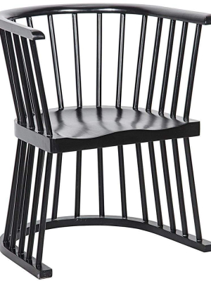 Noir Bolah Hand Rubbed Black Chair