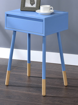 Vallejo Modern Style Side Table Blue - Iohomes