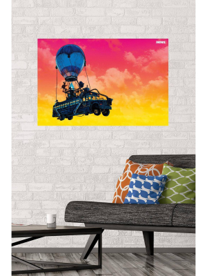 22" X 34" Fortnite: Battle Bus Landscape Unframed Wall Poster - Trends International