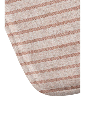 Holli Zollinger Zhi Stripe Memory Foam Bath Mat Light Brown - Deny Designs