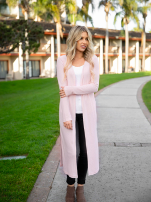 Duster Cardigan - Pink