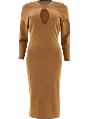 Burberry Cut-out Fitted Dress