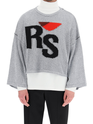 Raf Simons Logo Intarsia Knit Jumper