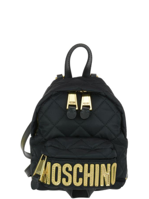 Moschino Quilted Logo Backpack