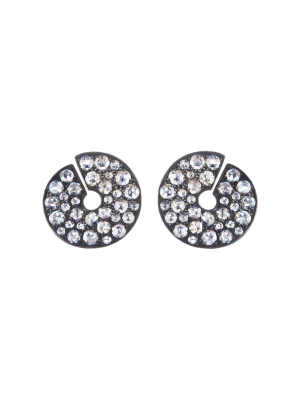 Twisted Diamond Disc Earrings