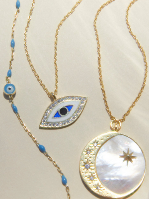 Tai Pearl And Star Moon Coin Necklace