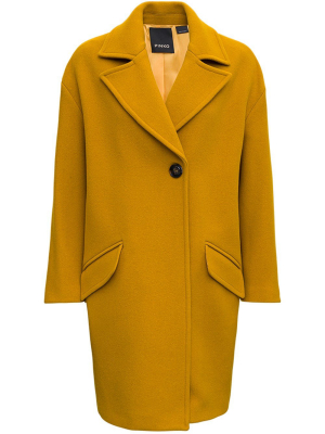 Pinko Single-breasted Straight Hem Coat