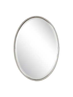 Oval Sherise Decorative Wall Mirror Brushed Nickel - Uttermost