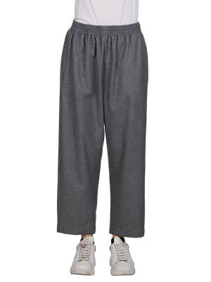 Mm6 Maison Margiela Elasticated Waist Cropped Pants