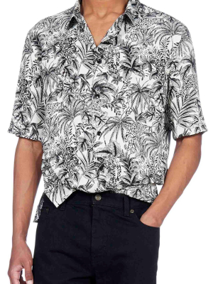 Saint Laurent Printed Straight Hem Shirt