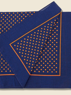 Bandana - Navy Small Gold Dot