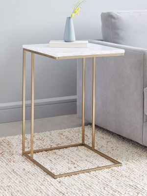 Streamline C-side Table - Marble