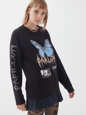 New Girl Order Papillon Metal Sweatshirt