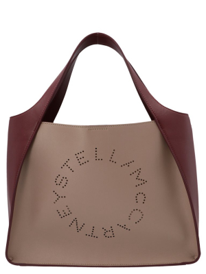 Stella Mccartney Stella Logo Perforated Tote Bag