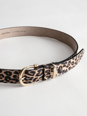 Leopard Leather Belt