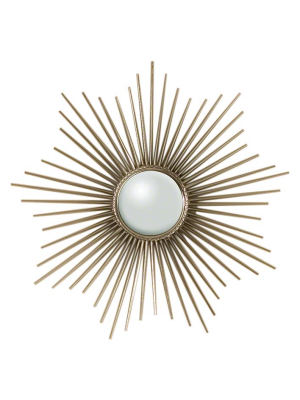 Global Views Mini Sunburst Mirror In Nickel