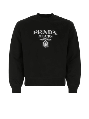 Prada Logo Intarsia Crewneck Jumper