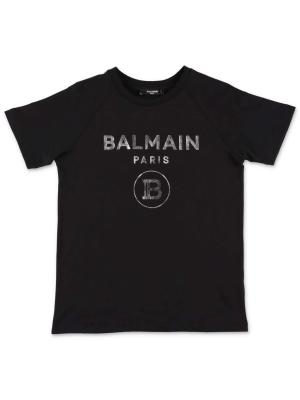 Balmain Kids Logo Printed T-shirt