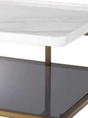 Eichholtz Grant Coffee Table - White & Bronze