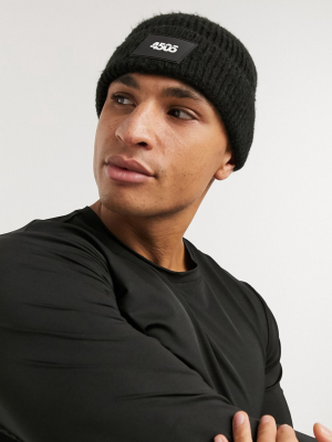 Asos 4505 Knit Beanie In Black