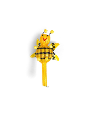 Bumble Bee Woven Baby Rattle