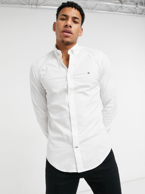 Tommy Hilfiger Skinny Fit Shirt In White Exclusive To Asos