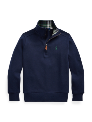 Cotton Interlock Quarter-zip Pullover