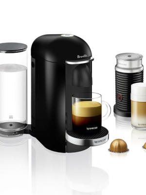 Nespresso Vertuoplus Deluxe Coffee Maker & Espresso Machine By Breville With Aeroccino