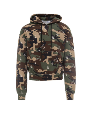 Off-white Allover Logo Camouflage Hoodie