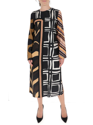 Marni Geometric Print Midi Dress