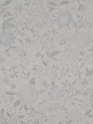 Oriental Garden Wallpaper In Pearlescent And Silver By Missoni Home For York Wallcoverings