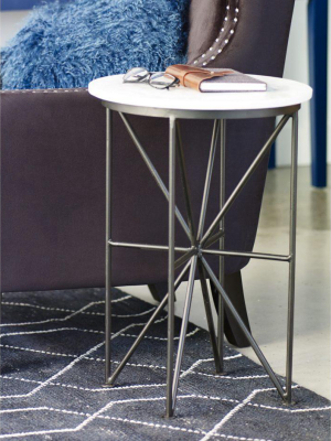 Quadrant Marble Accent Table