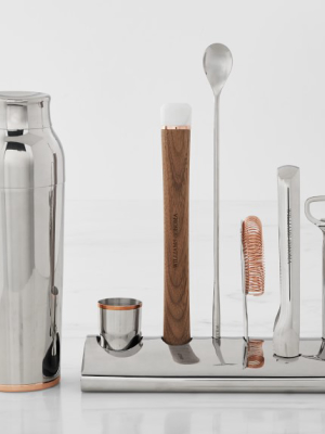 Williams Sonoma Bar Tool Set With Stand & Cocktail Shaker